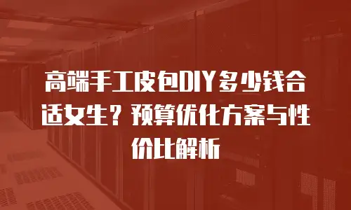 高端手工皮包DIY多少钱合适女生？预算优化方案与性价比解析