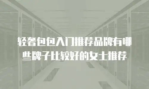 轻奢包包入门推荐品牌有哪些牌子比较好的女士推荐
