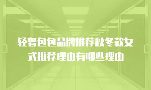轻奢包包品牌推荐秋冬款女式推荐理由有哪些理由