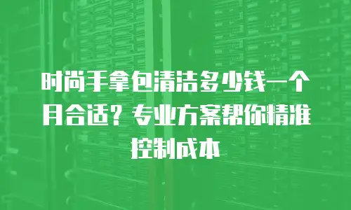 时尚手拿包清洁多少钱一个月合适？专业方案帮你精准控制成本