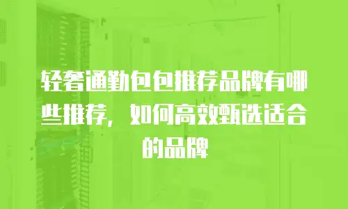 轻奢通勤包包推荐品牌有哪些推荐，如何高效甄选适合的品牌