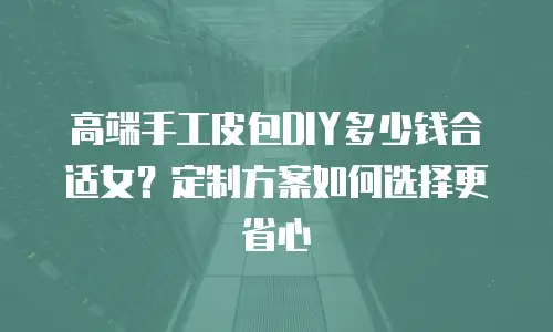 高端手工皮包DIY多少钱合适女？定制方案如何选择更省心