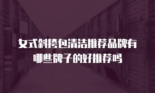 女式斜挎包清洁推荐品牌有哪些牌子的好推荐吗