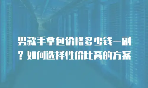 男款手拿包价格多少钱一副？如何选择性价比高的方案