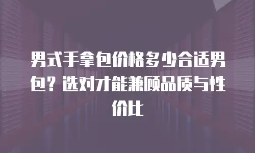 男式手拿包价格多少合适男包？选对才能兼顾品质与性价比
