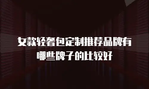 女款轻奢包定制推荐品牌有哪些牌子的比较好