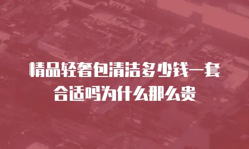 精品轻奢包清洁多少钱一套合适吗为什么那么贵