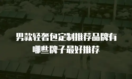 男款轻奢包定制推荐品牌有哪些牌子最好推荐
