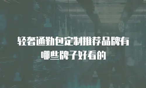 轻奢通勤包定制推荐品牌有哪些牌子好看的