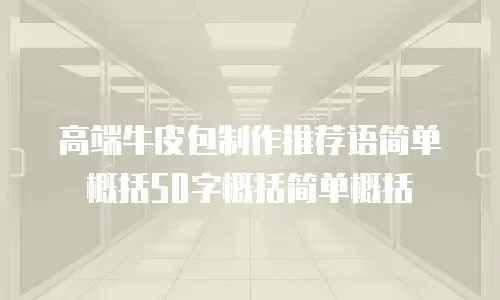 高端牛皮包制作推荐语简单概括50字概括简单概括