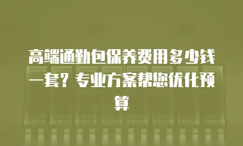 高端通勤包保养费用多少钱一套？专业方案帮您优化预算