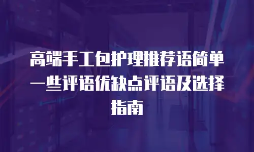 高端手工包护理推荐语简单一些评语优缺点评语及选择指南