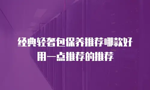 经典轻奢包保养推荐哪款好用一点推荐的推荐