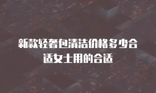 新款轻奢包清洁价格多少合适女士用的合适