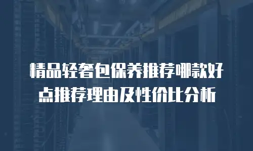精品轻奢包保养推荐哪款好点推荐理由及性价比分析
