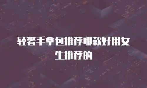 轻奢手拿包推荐哪款好用女生推荐的