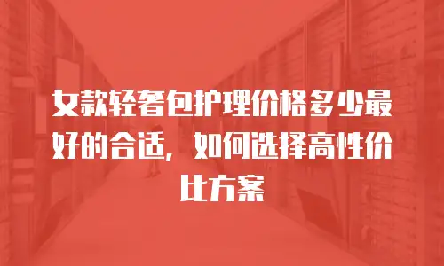 女款轻奢包护理价格多少最好的合适，如何选择高性价比方案