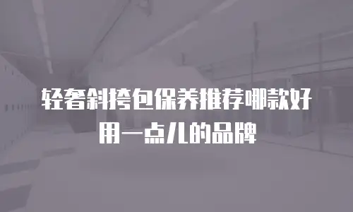 轻奢斜挎包保养推荐哪款好用一点儿的品牌