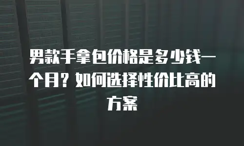 男款手拿包价格是多少钱一个月？如何选择性价比高的方案