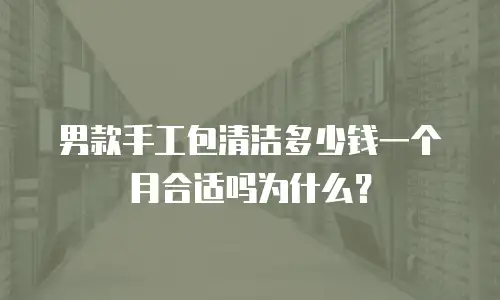 男款手工包清洁多少钱一个月合适吗为什么？