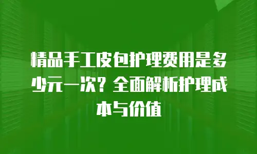 精品手工皮包护理费用是多少元一次？全面解析护理成本与价值