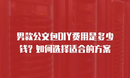 男款公文包DIY费用是多少钱？如何选择适合的方案
