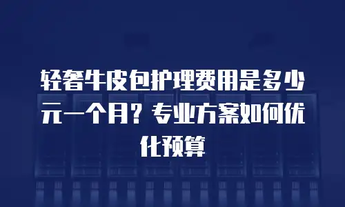 轻奢牛皮包护理费用是多少元一个月？专业方案如何优化预算
