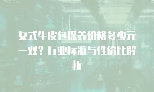 女式牛皮包保养价格多少元一双？行业标准与性价比解析