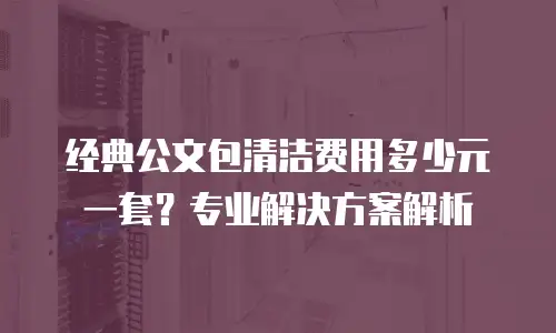 经典公文包清洁费用多少元一套？专业解决方案解析