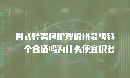 男式轻奢包护理价格多少钱一个合适吗为什么便宜很多