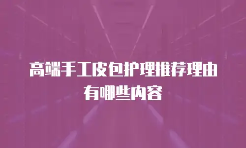高端手工皮包护理推荐理由有哪些内容