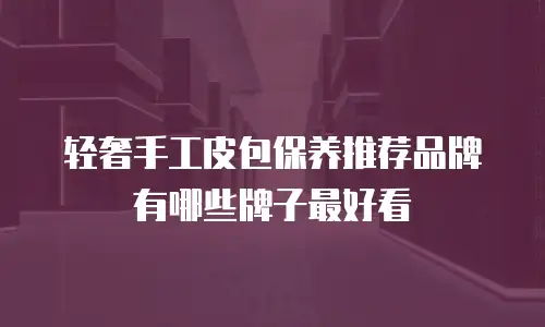 轻奢手工皮包保养推荐品牌有哪些牌子最好看