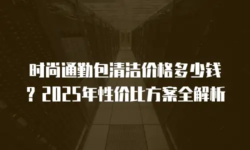 时尚通勤包清洁价格多少钱？2025年性价比方案全解析