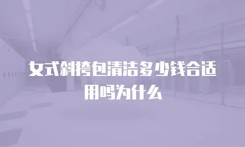 女式斜挎包清洁多少钱合适用吗为什么