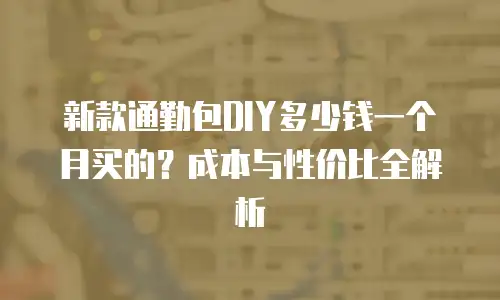 新款通勤包DIY多少钱一个月买的？成本与性价比全解析