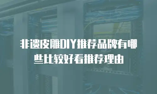 非遗皮雕DIY推荐品牌有哪些比较好看推荐理由