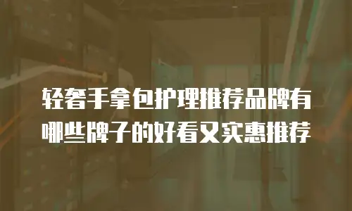 轻奢手拿包护理推荐品牌有哪些牌子的好看又实惠推荐