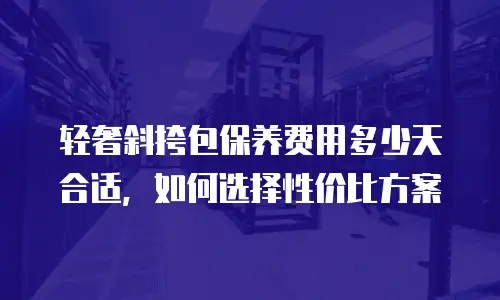 轻奢斜挎包保养费用多少天合适，如何选择性价比方案