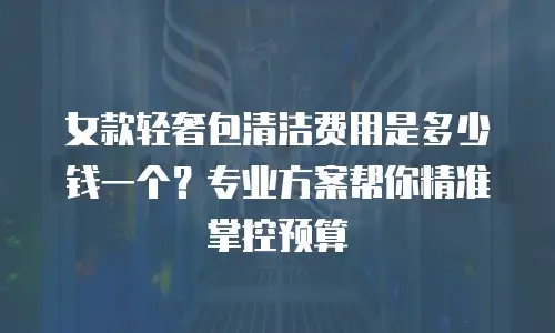 女款轻奢包清洁费用是多少钱一个？专业方案帮你精准掌控预算