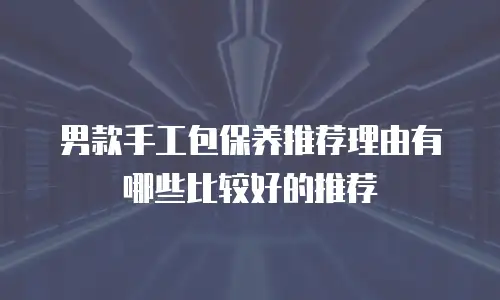 男款手工包保养推荐理由有哪些比较好的推荐