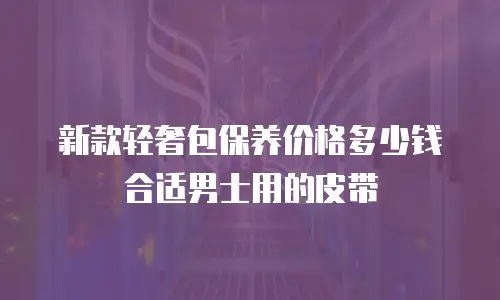 新款轻奢包保养价格多少钱合适男士用的皮带