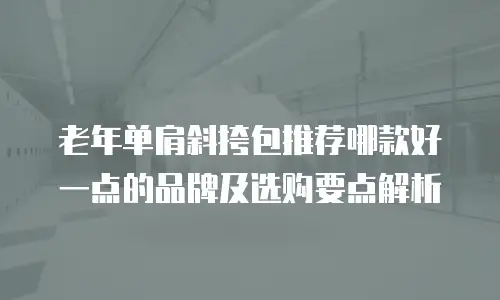 老年单肩斜挎包推荐哪款好一点的品牌及选购要点解析