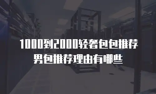 1000到2000轻奢包包推荐男包推荐理由有哪些