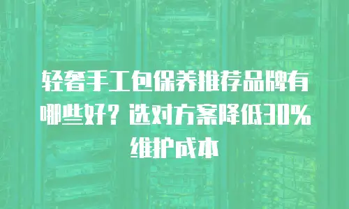 轻奢手工包保养推荐品牌有哪些好？选对方案降低30%维护成本