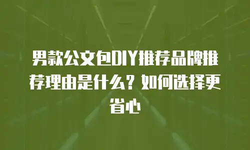男款公文包DIY推荐品牌推荐理由是什么？如何选择更省心