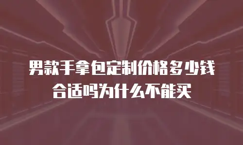 男款手拿包定制价格多少钱合适吗为什么不能买