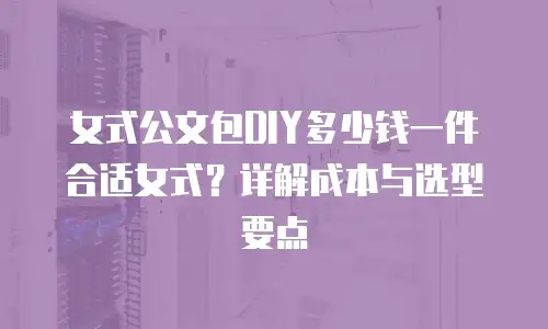 女式公文包DIY多少钱一件合适女式？详解成本与选型要点