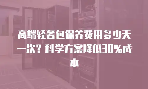 高端轻奢包保养费用多少天一次？科学方案降低30%成本
