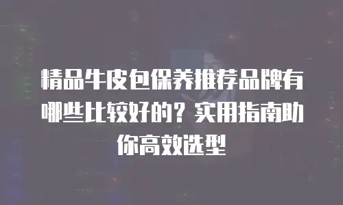 精品牛皮包保养推荐品牌有哪些比较好的？实用指南助你高效选型