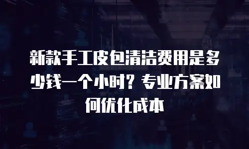 新款手工皮包清洁费用是多少钱一个小时？专业方案如何优化成本